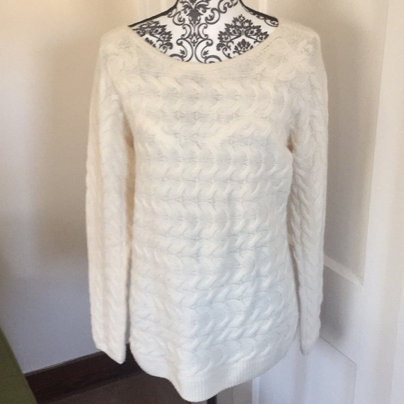 Talbots Sweaters - Talbots White Wool/Cashmere Sweater Medium